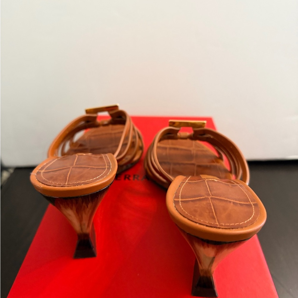 Salvatore Ferragamo Tan Strappy Sandals - Picture 3 of 6